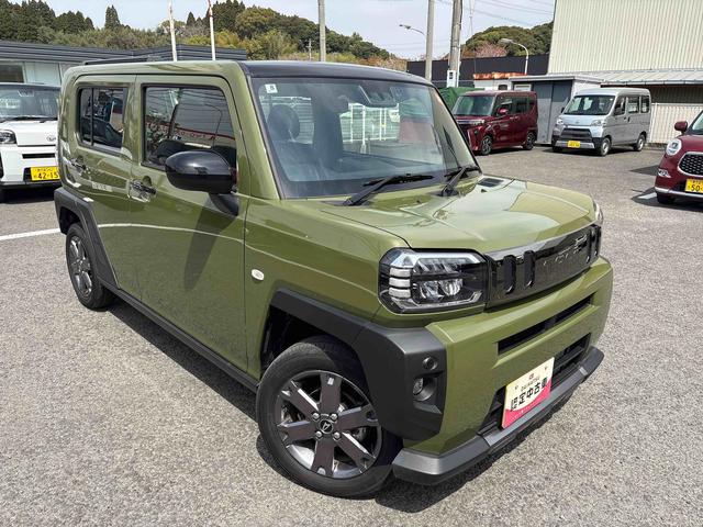 タフトＧ　ダーククロムベンチャーインパネシフト　プッシュスタートスイッチ　電子カードキー　電動パーキングブレーキ　カーナビ　レーダーブレーキ　レーンアシスト　オートハイビーム　アルミホイール　ガラスルーフ　ＡＢＳ　シートヒーター（鹿児島県）の中古車