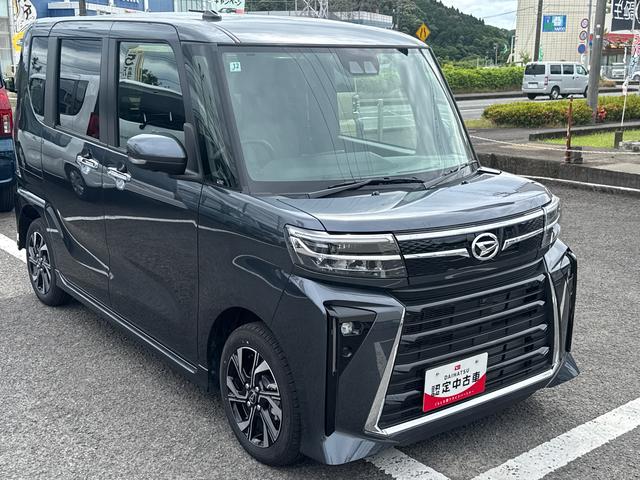タントカスタムＸリミテッドインパネシフト　プッシュスタートスイッチ　電子カードキー　電動パーキングブレーキ　ディスプレイオーディオ　バックモニター（パノラマモニター）両側電動スライドドア　シートヒーター　ＥＴＣ車載器（鹿児島県）の中古車