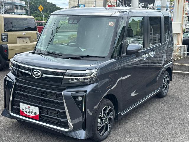 タントカスタムＸリミテッドインパネシフト　プッシュスタートスイッチ　電子カードキー　電動パーキングブレーキ　ディスプレイオーディオ　バックモニター（パノラマモニター）両側電動スライドドア　シートヒーター　ＥＴＣ車載器（鹿児島県）の中古車
