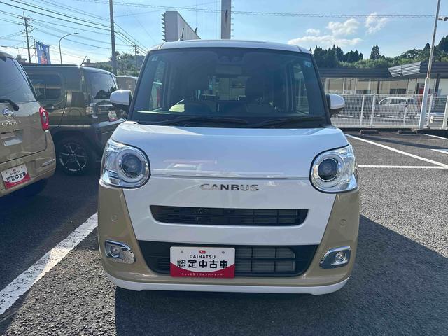 ムーヴキャンバスストライプスGインパネシフト プッシュスタートスイッチ 電子カードキー 電動パーキングブレーキ ディスプレイオーディオ 両パワースライドドア 車線逸脱警告 オートハイビーム ABS(鹿児島県)の中古車