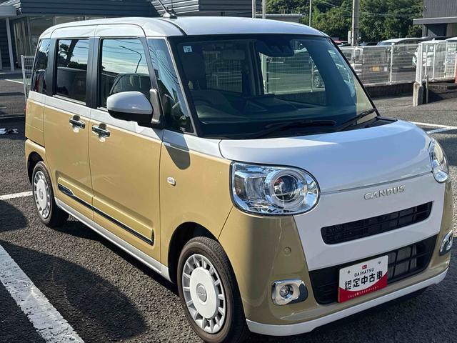 ムーヴキャンバスストライプスGインパネシフト プッシュスタートスイッチ 電子カードキー 電動パーキングブレーキ ディスプレイオーディオ 両パワースライドドア 車線逸脱警告 オートハイビーム ABS(鹿児島県)の中古車