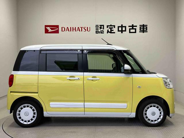 ムーヴキャンバスストライプスＧスマートアシスト搭載　パノラマモニター対応　後席両側電動スライドドア　オートエアコン　オートライト　キーフリー　アイドリングストップ　ＡＢＳ　電動ドアミラー（熊本県）の中古車