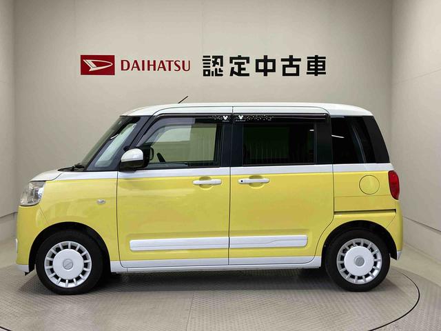 ムーヴキャンバスストライプスＧスマートアシスト搭載　パノラマモニター対応　後席両側電動スライドドア　オートエアコン　オートライト　キーフリー　アイドリングストップ　ＡＢＳ　電動ドアミラー（熊本県）の中古車