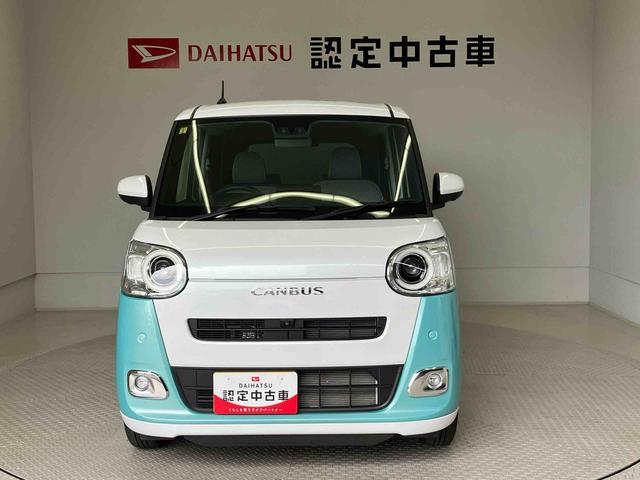 ムーヴキャンバスストライプスＧスマートアシスト搭載　パノラマモニター対応　後席両側電動スライドドア　オートエアコン　オートライト　キーフリー　アイドリングストップ　ＡＢＳ　電動ドアミラー（熊本県）の中古車