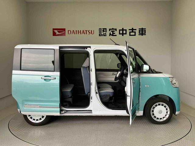 ムーヴキャンバスストライプスＧスマートアシスト搭載　パノラマモニター対応　後席両側電動スライドドア　オートエアコン　オートライト　キーフリー　アイドリングストップ　ＡＢＳ　電動ドアミラー（熊本県）の中古車