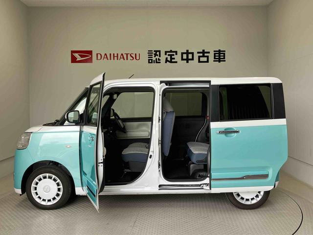 ムーヴキャンバスストライプスＧスマートアシスト搭載　パノラマモニター対応　後席両側電動スライドドア　オートエアコン　オートライト　キーフリー　アイドリングストップ　ＡＢＳ　電動ドアミラー（熊本県）の中古車
