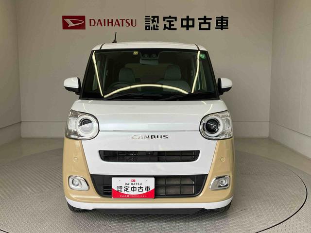 ムーヴキャンバスストライプスＧスマートアシスト搭載　後席両側電動スライドドア　パノラマモニター対応　オートエアコン　オートライト　キーフリー　アイドリングストップ　ＡＢＳ　電動ドアミラー（熊本県）の中古車
