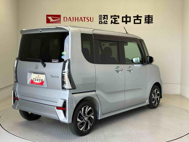 タントカスタムＸセレクションスマートアシスト搭載　パノラマモニター対応　後席両側電動スライドドア　オートエアコン　オートライト　キーフリー　アイドリングストップ　ＡＢＳ　電動ドアミラー（熊本県）の中古車