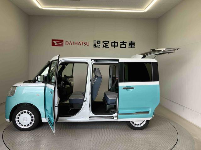 ムーヴキャンバスストライプスＧスマートアシスト搭載　バックカメラ付き　後席両側電動スライドドア　オートエアコン　オートライト　キーフリー　アイドリングストップ　ＡＢＳ　電動ドアミラー（熊本県）の中古車
