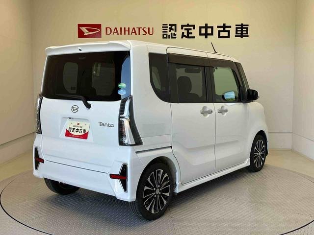 タントカスタムＲＳスマートアシスト搭載　バックカメラ付き　後席両側電動スライドドア　オートエアコン　オートライト　キーフリー　アイドリングストップ　ＡＢＳ　電動ドアミラー（熊本県）の中古車