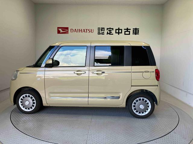 ムーヴキャンバスセオリーGターボスマートアシスト搭載 後席両側電動スライドドア バックカメラ付き オートエアコン オートライト キーフリー アイドリングストップ ABS 電動ドアミラー(熊本県)の中古車