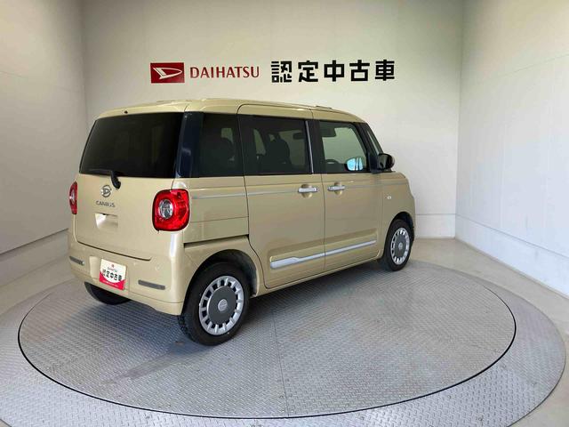 ムーヴキャンバスセオリーGターボスマートアシスト搭載 後席両側電動スライドドア バックカメラ付き オートエアコン オートライト キーフリー アイドリングストップ ABS 電動ドアミラー(熊本県)の中古車