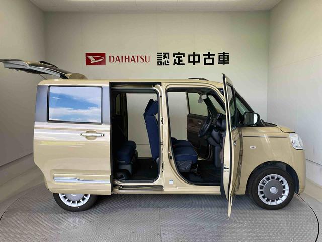 ムーヴキャンバスセオリーGターボスマートアシスト搭載 後席両側電動スライドドア バックカメラ付き オートエアコン オートライト キーフリー アイドリングストップ ABS 電動ドアミラー(熊本県)の中古車