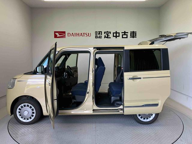 ムーヴキャンバスセオリーGターボスマートアシスト搭載 後席両側電動スライドドア バックカメラ付き オートエアコン オートライト キーフリー アイドリングストップ ABS 電動ドアミラー(熊本県)の中古車