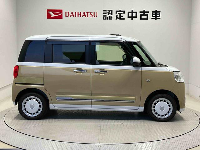 ムーヴキャンバスストライプスＧスマートアシスト搭載　後席両側電動スライドドア　バックカメラ付き　オートエアコン　オートライト　キーフリー　アイドリングストップ　ＡＢＳ　電動ドアミラー（熊本県）の中古車