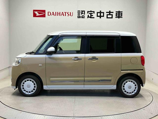 ムーヴキャンバスストライプスＧスマートアシスト搭載　後席両側電動スライドドア　バックカメラ付き　オートエアコン　オートライト　キーフリー　アイドリングストップ　ＡＢＳ　電動ドアミラー（熊本県）の中古車