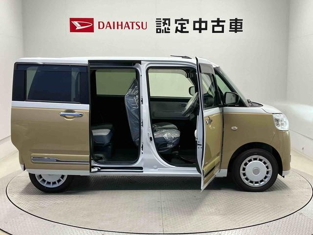 ムーヴキャンバスストライプスＧスマートアシスト搭載　後席両側電動スライドドア　バックカメラ付き　オートエアコン　オートライト　キーフリー　アイドリングストップ　ＡＢＳ　電動ドアミラー（熊本県）の中古車