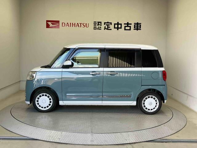 ムーヴキャンバスストライプスＧスマートアシスト搭載　バックカメラ付き　後席両側電動スライドドア　オートエアコン　オートライト　キーフリー　アイドリングストップ　ＡＢＳ　電動ドアミラー（熊本県）の中古車