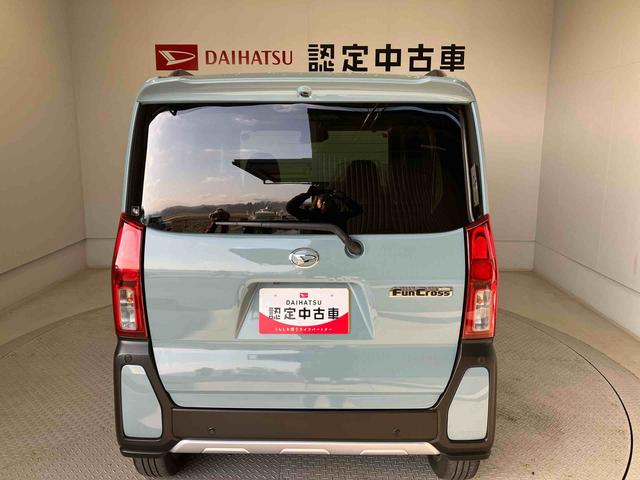 タントファンクロスターボスマートアシスト搭載　バックカメラ付き　後席両側電動スライドドア　オートエアコン　オートライト　キーフリー　アイドリングストップ　ＡＢＳ　電動ドアミラー（熊本県）の中古車