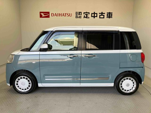 ムーヴキャンバスストライプスＧスマートアシスト搭載　バックカメラ付き　後席両側電動スライドドア　オートエアコン　オートライト　キーフリー　アイドリングストップ　ＡＢＳ　電動ドアミラー（熊本県）の中古車