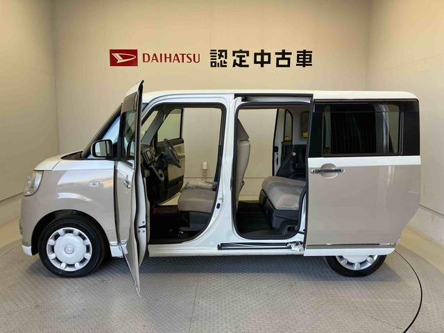 ムーヴキャンバスＧメイクアップリミテッド　ＳＡIIIスマートアシスト搭載　パノラマモニター対応　後席両側電動スライドドア　オートエアコン　オートライト　キーフリー　アイドリングストップ　ＡＢＳ　電動ドアミラー（熊本県）の中古車