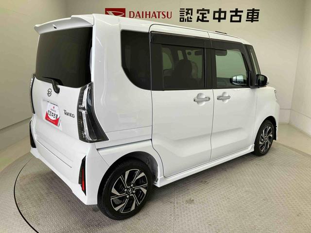 タントカスタムＸスマートアシスト搭載　後席両側電動スライドドア　バックカメラ付き　オートエアコン　オートライト　キーフリー　アイドリングストップ　ＡＢＳ　電動ドアミラー（熊本県）の中古車