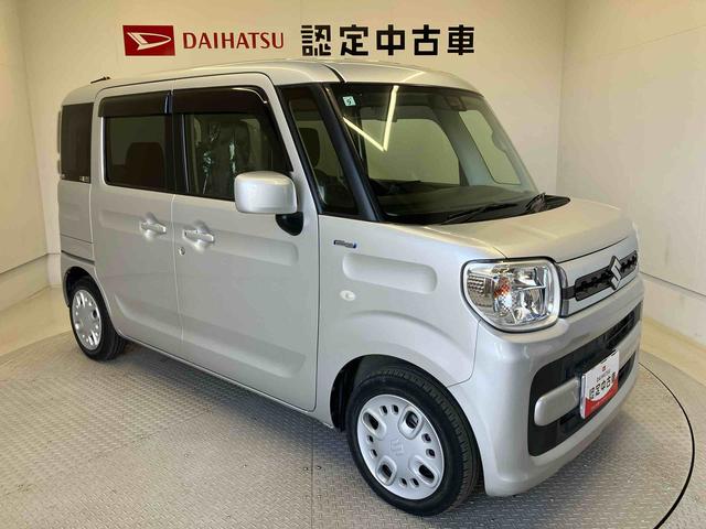 スペーシアハイブリッドX後席両側スライドドア(片側電動) バックカメラ付き オートエアコン オートライト キーフリー アイドリングストップ ABS 電動ドアミラー(熊本県)の中古車