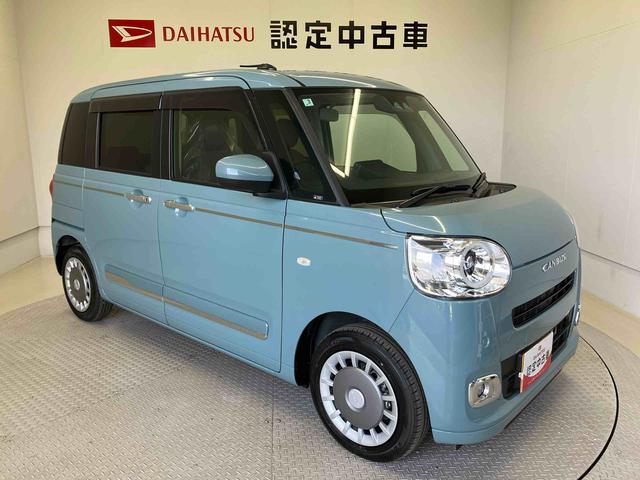 ムーヴキャンバスセオリーＧターボスマートアシスト搭載　後席両側電動スライドドア　バックカメラ付き　オートエアコン　オートライト　キーフリー　アイドリングストップ　ＡＢＳ　電動ドアミラー（熊本県）の中古車