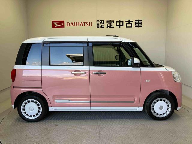 ムーヴキャンバスストライプスＧスマートアシスト搭載　後席両側電動スライドドア　パノラマモニター対応　オートエアコン　オートライト　キーフリー　アイドリングストップ　ＡＢＳ　電動ドアミラー（熊本県）の中古車
