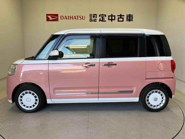 ムーヴキャンバスストライプスＧスマートアシスト搭載　後席両側電動スライドドア　パノラマモニター対応　オートエアコン　オートライト　キーフリー　アイドリングストップ　ＡＢＳ　電動ドアミラー（熊本県）の中古車