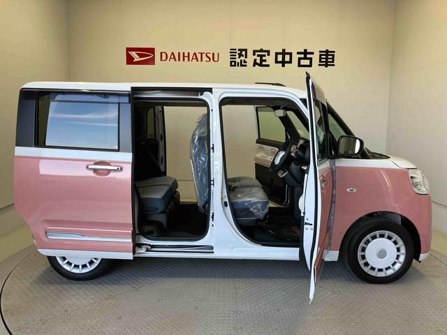 ムーヴキャンバスストライプスＧスマートアシスト搭載　後席両側電動スライドドア　パノラマモニター対応　オートエアコン　オートライト　キーフリー　アイドリングストップ　ＡＢＳ　電動ドアミラー（熊本県）の中古車