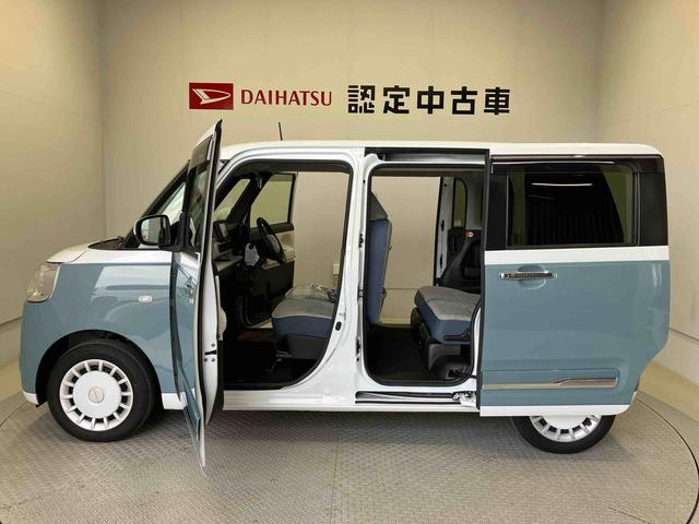 ムーヴキャンバスストライプスＧスマートアシスト搭載　後席両側電動スライドドア　バックカメラ付き　オートエアコン　オートライト　キーフリー　アイドリングストップ　ＡＢＳ　電動ドアミラー（熊本県）の中古車
