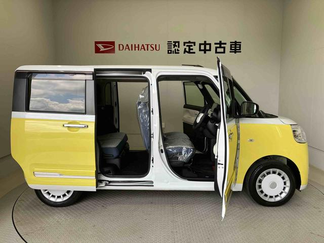 ムーヴキャンバスストライプスＧターボスマートアシスト搭載　後席両側電動スライドドア　バックカメラ付き　オートエアコン　オートライト　キーフリー　アイドリングストップ　ＡＢＳ　電動ドアミラー（熊本県）の中古車