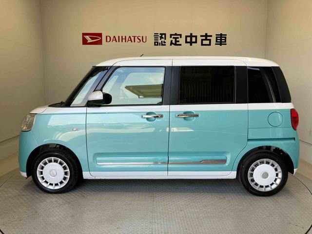 ムーヴキャンバスストライプスGスマートアシスト搭載 後席両側電動スライドドア バックカメラ付き オートエアコン オートライト キーフリー アイドリングストップ ABS 電動ドアミラー(熊本県)の中古車