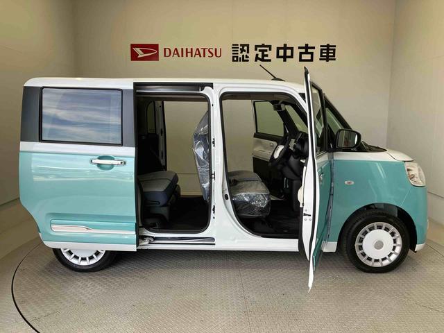 ムーヴキャンバスストライプスGスマートアシスト搭載 後席両側電動スライドドア バックカメラ付き オートエアコン オートライト キーフリー アイドリングストップ ABS 電動ドアミラー(熊本県)の中古車
