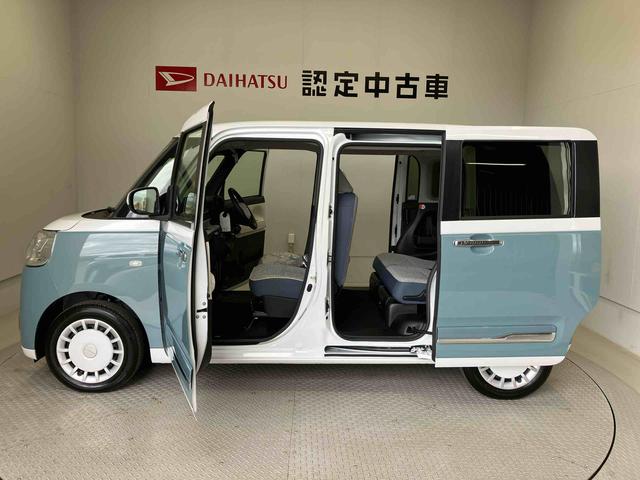 ムーヴキャンバスストライプスGスマートアシスト搭載 後席両側電動スライドドア バックカメラ付き オートエアコン オートライト キーフリー アイドリングストップ ABS 電動ドアミラー(熊本県)の中古車