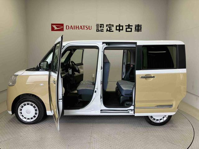 ムーヴキャンバスストライプスGスマートアシスト搭載 後席両側電動スライドドア バックカメラ付き オートエアコン オートライト キーフリー アイドリングストップ ABS 電動ドアミラー(熊本県)の中古車