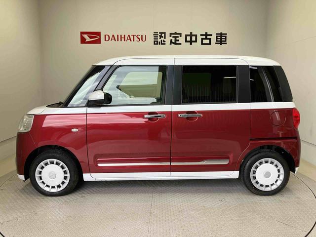 ムーヴキャンバスストライプスＧスマートアシスト搭載　後席両側電動スライドドア　バックカメラ付き　オートエアコン　オートライト　キーフリー　アイドリングストップ　ＡＢＳ　電動ドアミラー（熊本県）の中古車