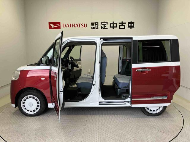 ムーヴキャンバスストライプスＧスマートアシスト搭載　後席両側電動スライドドア　バックカメラ付き　オートエアコン　オートライト　キーフリー　アイドリングストップ　ＡＢＳ　電動ドアミラー（熊本県）の中古車
