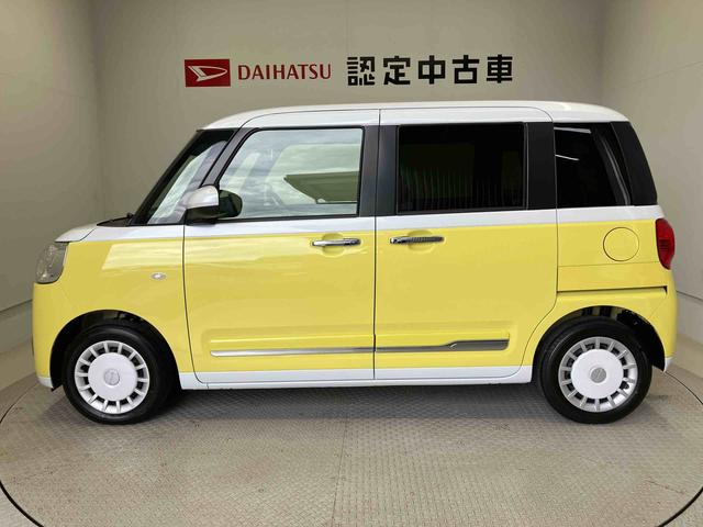 ムーヴキャンバスストライプスGスマートアシスト搭載 後席両側電動スライドドア バックカメラ付き オートエアコン オートライト キーフリー アイドリングストップ ABS 電動ドアミラー(熊本県)の中古車