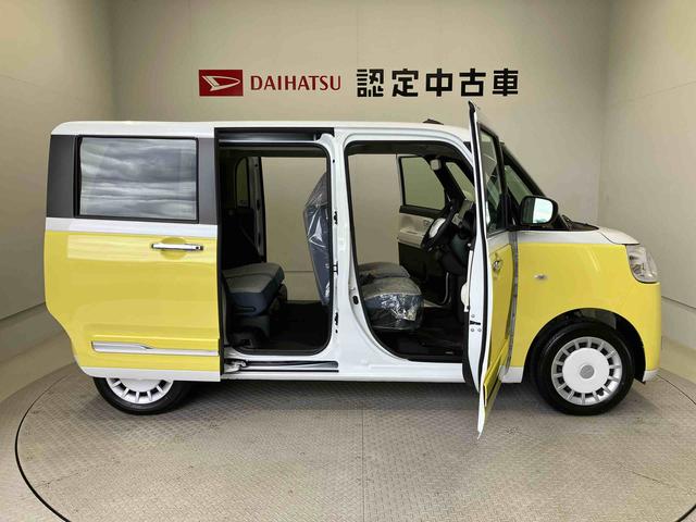 ムーヴキャンバスストライプスGスマートアシスト搭載 後席両側電動スライドドア バックカメラ付き オートエアコン オートライト キーフリー アイドリングストップ ABS 電動ドアミラー(熊本県)の中古車