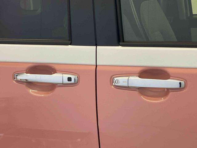 ムーヴキャンバスストライプスGターボスマートアシスト搭載 後席両側電動スライドドア バックカメラ付き オートエアコン オートライト キーフリー アイドリングストップ ABS 電動ドアミラー(熊本県)の中古車