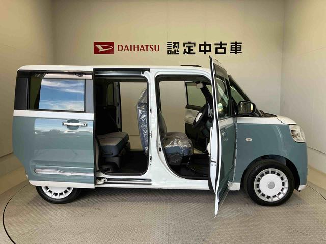 ムーヴキャンバスストライプスＧスマートアシスト搭載　後席両側電動スライドドア　バックカメラ付き　オートエアコン　オートライト　キーフリー　アイドリングストップ　ＡＢＳ　電動ドアミラー（熊本県）の中古車