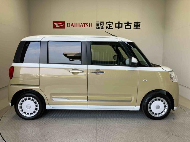 ムーヴキャンバスストライプスＧスマートアシスト搭載　後席両側電動スライドドア　バックカメラ付き　オートエアコン　オートライト　キーフリー　アイドリングストップ　ＡＢＳ　電動ドアミラー（熊本県）の中古車