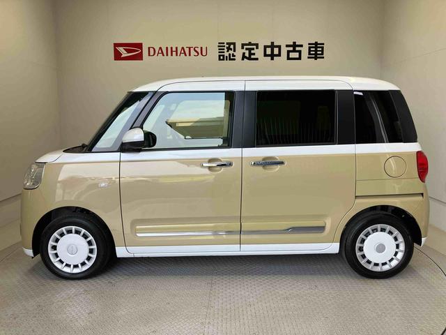 ムーヴキャンバスストライプスＧスマートアシスト搭載　後席両側電動スライドドア　バックカメラ付き　オートエアコン　オートライト　キーフリー　アイドリングストップ　ＡＢＳ　電動ドアミラー（熊本県）の中古車