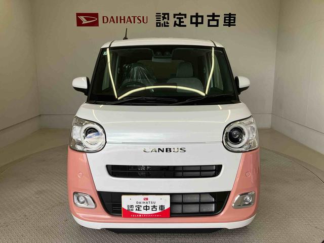 ムーヴキャンバスストライプスＧスマートアシスト搭載　後席両側電動スライドドア　バックカメラ付き　オートエアコン　オートライト　キーフリー　アイドリングストップ　ＡＢＳ　電動ドアミラー（熊本県）の中古車