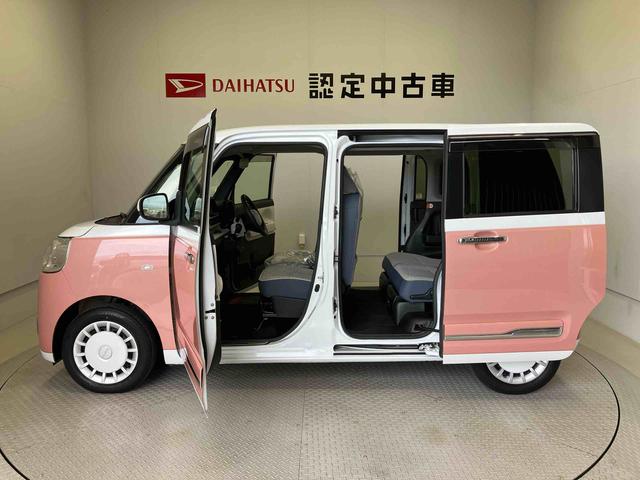 ムーヴキャンバスストライプスＧターボスマートアシスト搭載　後席両側電動スライドドア　バックカメラ付き　オートエアコン　オートライト　キーフリー　アイドリングストップ　ＡＢＳ　電動ドアミラー（熊本県）の中古車