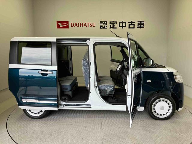 ムーヴキャンバスストライプスＧスマートアシスト搭載　後席両側電動スライドドア　バックカメラ付き　オートエアコン　オートライト　キーフリー　アイドリングストップ　ＡＢＳ　電動ドアミラー（熊本県）の中古車
