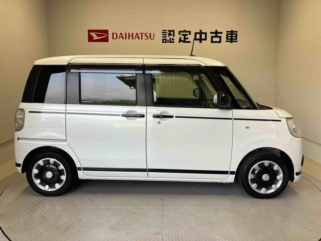 ムーヴキャンバス 中古車 ＧブラックアクセントＶＳ　ＳＡＩＩＩスマートアシスト搭載　後席両側電動スライドドア　パノラマモニター対応　オートエアコン　オートライト　キーフリー　アイドリングストップ　ＡＢＳ　電動ドアミラー