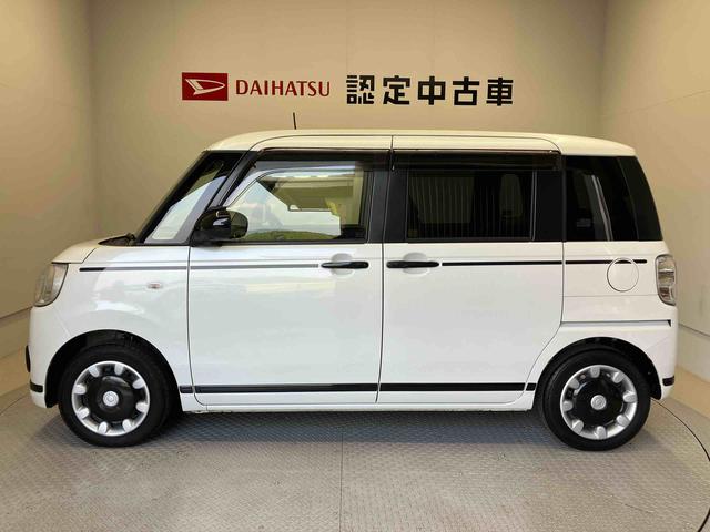 ムーヴキャンバス 中古車 ＧブラックアクセントＶＳ　ＳＡＩＩＩスマートアシスト搭載　後席両側電動スライドドア　パノラマモニター対応　オートエアコン　オートライト　キーフリー　アイドリングストップ　ＡＢＳ　電動ドアミラー